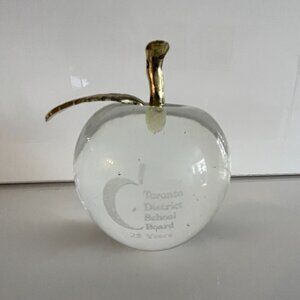Toronto District School Board 25 Years Glass Paperweight